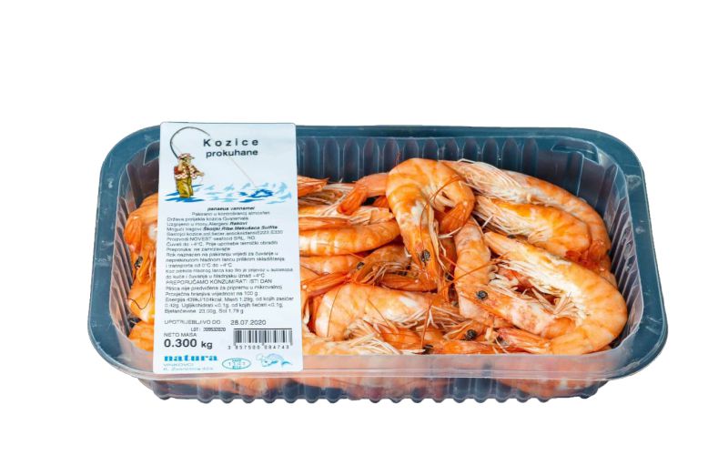 Boiled shrimp 300 gr (Panaeus vannamei), Packed in a modified atmosphere